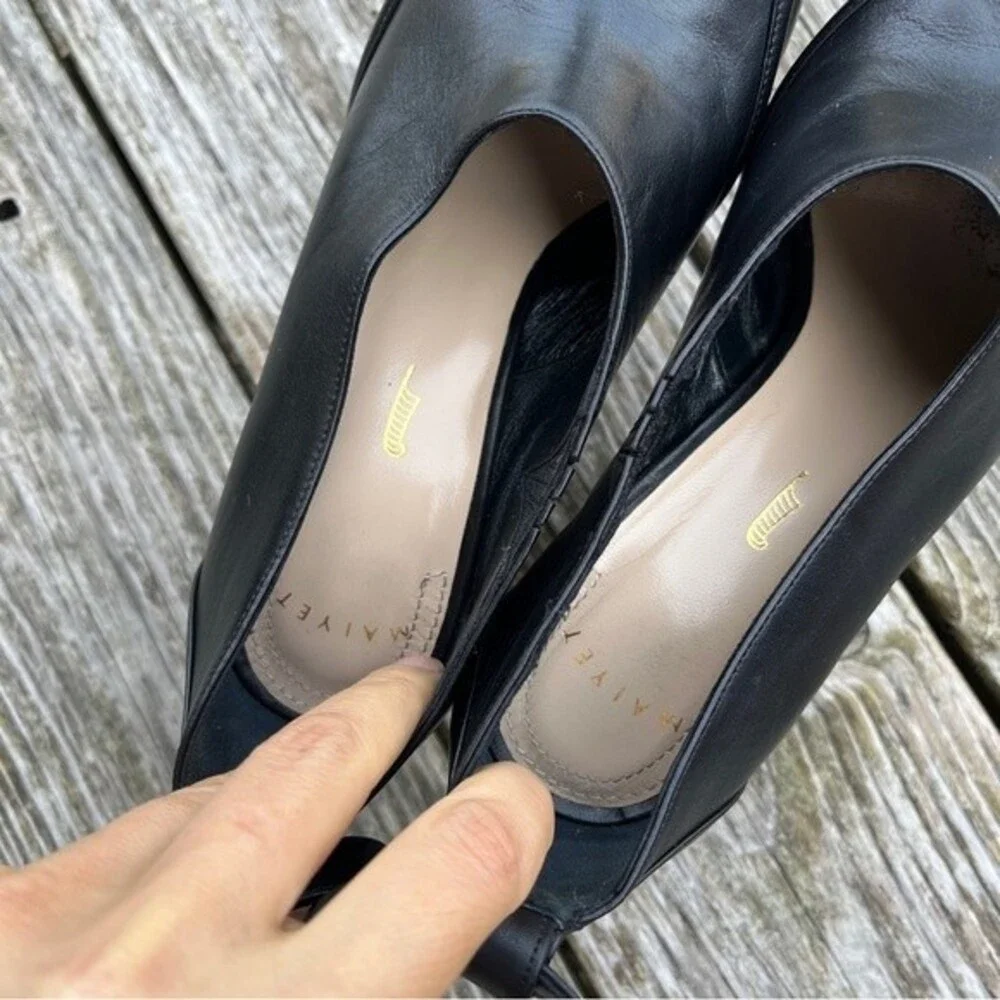 Maiyet Cecile Leather Ankle Strap Heels in Black 38